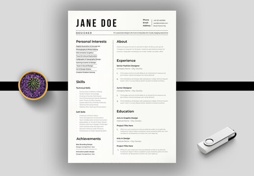 Creative Graphic Designer Resume Template
