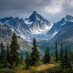 Obraz premium wild nature scenery Alaska mountains