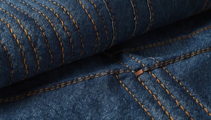 Denim Fabric Close-Up
