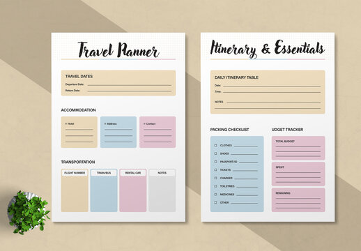 Ultimate Travel Planner Template Layout for Organized Itinerary
