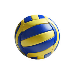 Fototapeta premium Professional Volleyball with Blue and Yellow Panels