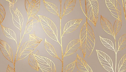 Gold leaf pattern on a muted background