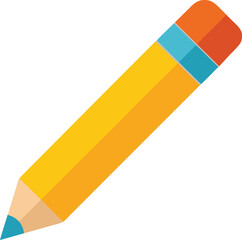 vector illustration of yellow pencil