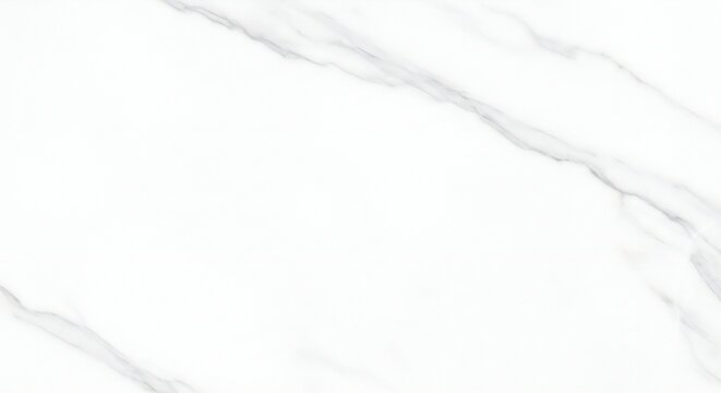 Elegant white marble texture with subtle gray veining for luxury design, ideal for sophisticated backgrounds