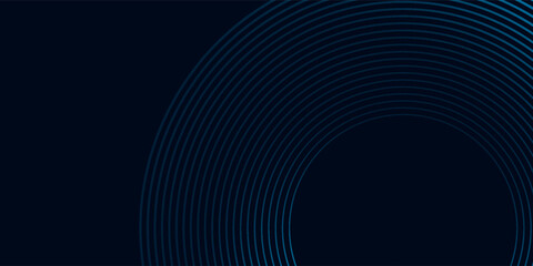 Blue abstract background with glowing circles. Swirl circular lines pattern. Geometric spiral. Twirl element.