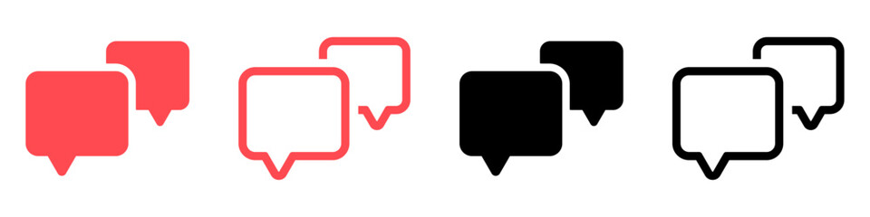 Comment icon speech bubble symbol. Chat message icons - talk message. Bubble chat icon. web vector icon