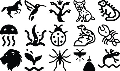 vector silhouettes of animals