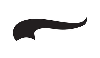 Swoosh and swash tails. Swooshes text tail for baseball design. Sports swash underline shapes in retro style. Swish typography font element for athletics, baseball, football. 