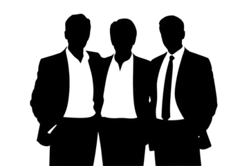 Man in tuxedo with white shirt isolated on transparent background