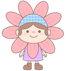 Cute Sweet Fairy Garden Little Daisy Girl