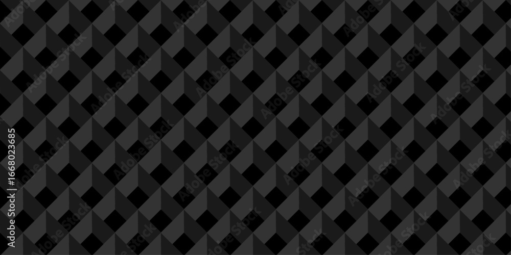 Poster vector minimal black abstract cube square geometric tile hexagon mosaic wall grid wallpaper. black a
