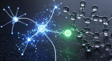 The fusion of neural connections and molecular structure