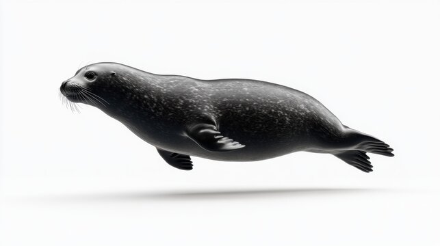 Graceful swim: a seal gliding in pristine waters captured in motion