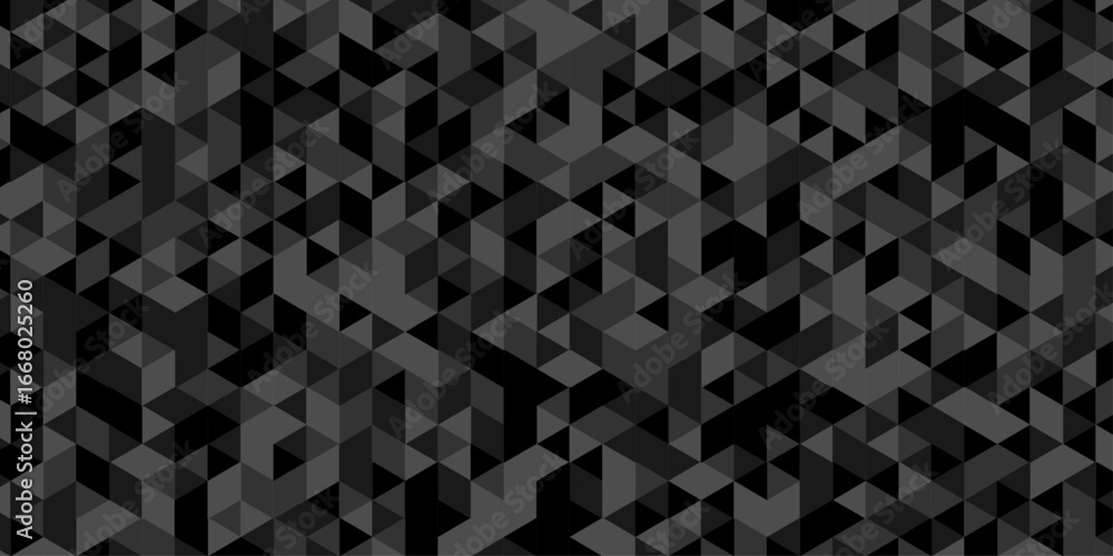 Poster geometric black and gray cube square low polygon texture wallpaper. abstract surface creative diamon