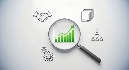 Business Growth and Financial Strategy with Chart, Graph, Market Analysis, and Investment Success