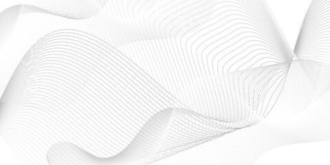 Vector wave digital white and gray blend futuristic technology flow tech transparent line stripe energy connection web music and sound, beautiful dynamic smooth space texture background.	
