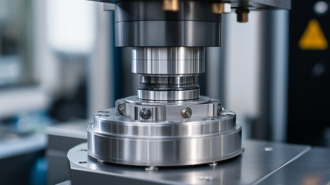 A molecular beam epitaxy (MBE) system grows perfect crystalline layers on a substrate with atomic precision. The ultra-high vacuum chamber and advanced materials science are 