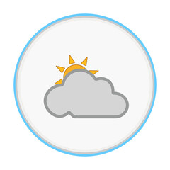 Partly Cloudy Vector Icon
