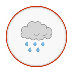 Rain Cloud Vector Icon