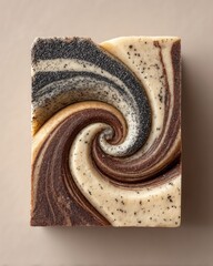 Swirling soap bar, rich colors