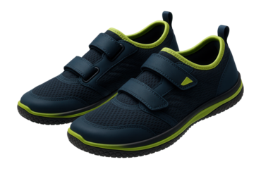 Velcro-strap swim shoes with cushioned insoles for lake activities