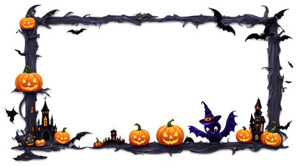 Halloween decorative frame transparent PNG