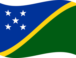 Fototapeta premium Solomon Islands waving flag illustrator of national icon