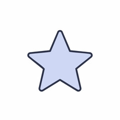 Light Lavender Star Icon with Darker Outline