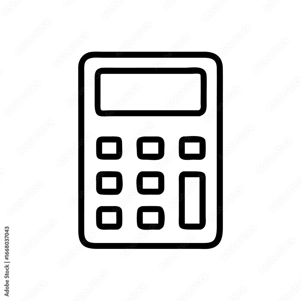 Poster calculator icon vector math finance accounting calculation business tool mathematics symbol design 1