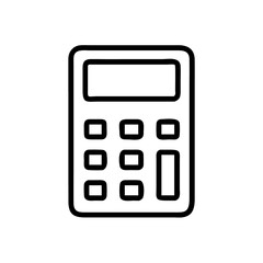 Calculator icon vector math finance accounting calculation business tool mathematics symbol design 100 on transparent background