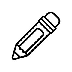 Stock vector graphic of a pencil icon drawing for writing and editing design and creative projects on transparent background