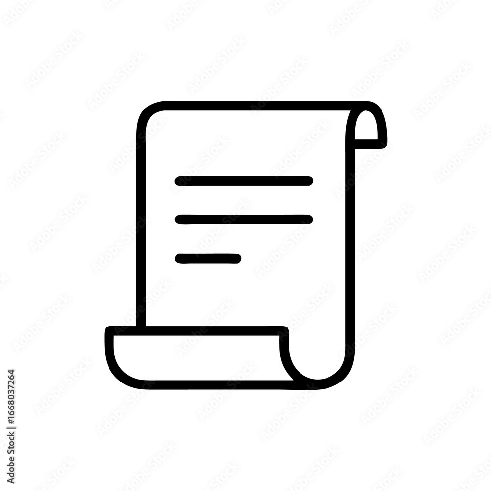 Poster document icon vector illustration of paper sheet with text for business and office use 100 px on tra