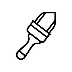 Fototapeta premium Paint brush icon vector illustration for painting and artistic design projects and creative work tools on transparent background