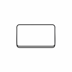 Naklejka premium Minimalist Rectangular Shape with Rounded Corners and Double Outline in Black