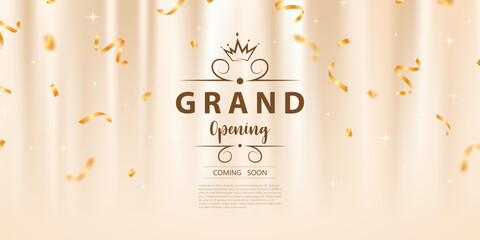 Design your opening card with ribbon. Vector illustration Beautiful business banner template © HNKz