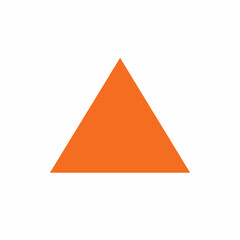 Obraz premium Symmetrical orange triangle with sharp angles, a geometric shape on display