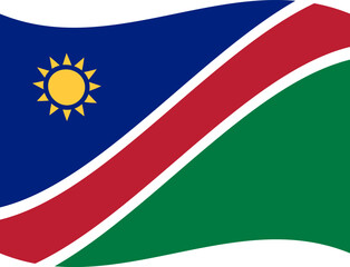 Namibia waving flag illustrator of national  icon