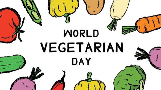 Animated Background for World Vegetarian Day