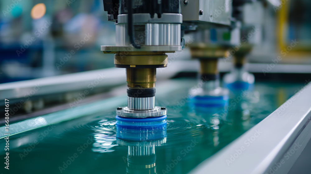 Poster a glass polishing facility achieves an optical-quality surface through an automated process. robotic