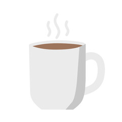 Coffee cup icon. Cup with steam isolated. Hot drink silhouette. Vector Illustration 