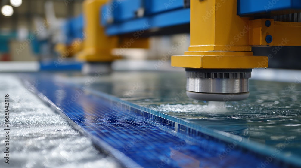 Poster a glass polishing facility achieves an optical-quality surface through an automated process. robotic