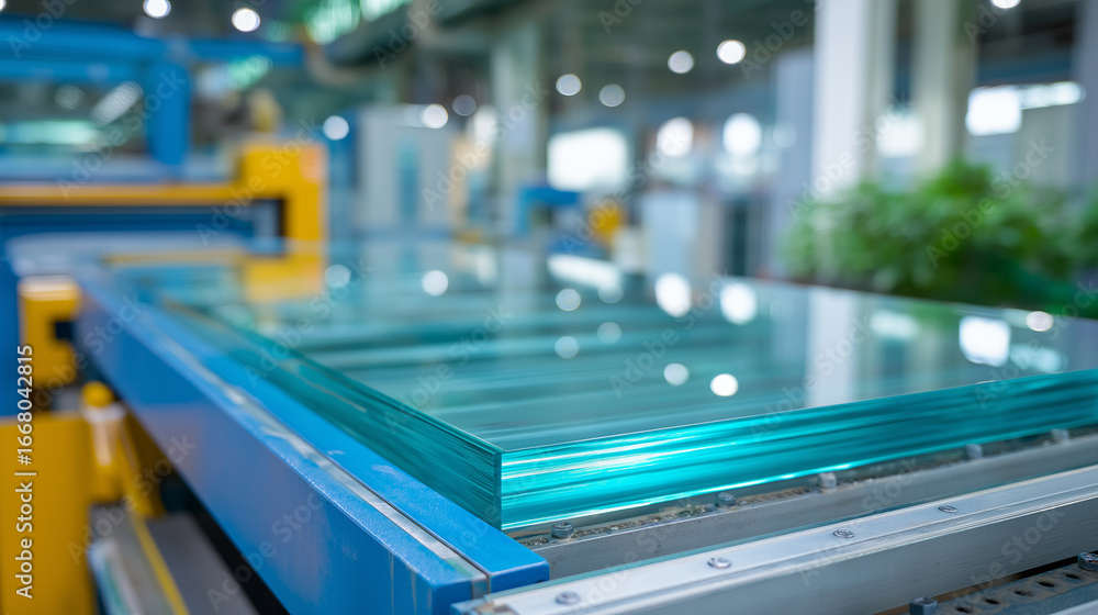 Poster an automated glass handling system uses vacuum lifting and precision positioning to safely transport