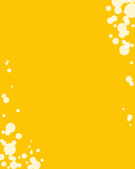 Yellow background with bubbles. 