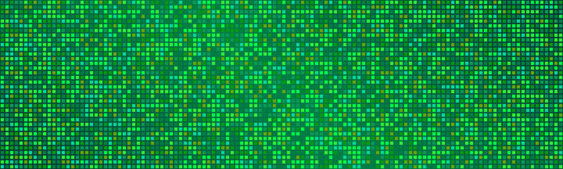 Green gradient disco ball background pattern. Abstract shining halftone mosaic texture. Night club party glitter pattern.