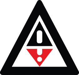 Warning sign with exclamation mark