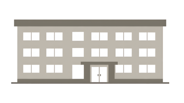 Hospital Building Icon Healthcare Infrastructure Isolated White