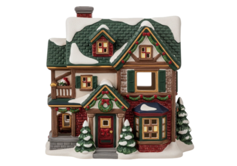 Christmas house isolated on transparent background