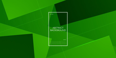 Abstract colorful green overlap triangle and square background. Trendy and modern concept background design. Eps10 vector