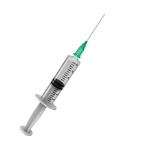 Syringe Injection Medical Vaccination Tool Isolated White