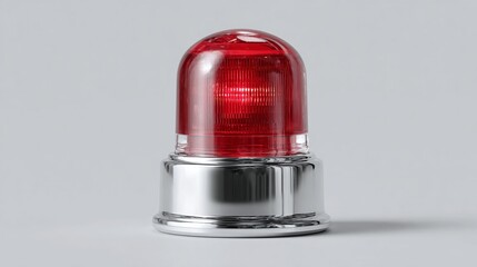 Emergency Beacon: A shiny, red signaling device, perfect for alerting to urgent situations or hazards. High visibility and classic design.